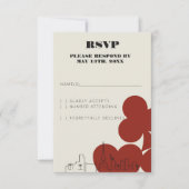 Las Vegas Casino Skyline Wedding RSVP Kaarten (Voorkant)