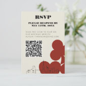 Las Vegas Casino Skyline Wedding RSVP QR-code Informatiekaartje (Staand voorkant)