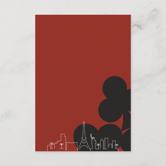 Las Vegas Casino Skyline Wedding RSVP QR-code Informatiekaartje (Achterkant)