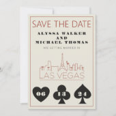 Las Vegas Casino Skyline Wedding Sla de datum op Kaart (Voorkant)