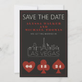 Las Vegas Casino Skyline Wedding Sla de datum op Kaart (Voorkant)