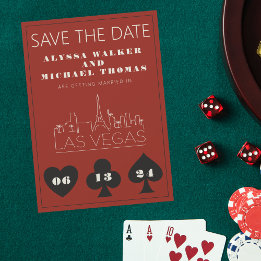 Las Vegas Casino Skyline Wedding Sla de datum op Kaart