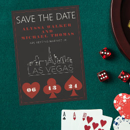 Las Vegas Casino Skyline Wedding Sla de datum op Kaart