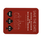 Las Vegas Casino Skyline Wedding Sla de datum op Magneet (Horizontaal)