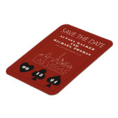 Las Vegas Casino Skyline Wedding Sla de datum op Magneet (Linkerzijde)