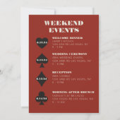 Las Vegas Casino Skyline Wedding Welkomstroute Kaart (Achterkant)