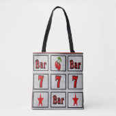Las Vegas Casino Slot Machine Design met Red Tote Bag (Voorkant)