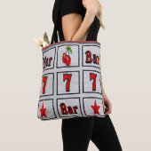 Las Vegas Casino Slot Machine Design met Red Tote Bag (Dichtbij)