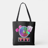 Las Vegas Casino Slot Wheel Cards Dice and Sevens Tote Bag (Achterkant)