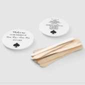 Las Vegas Casino Spade Kaart Trouwprogramma Fan Handwaaier (Niet-gemonteerd)