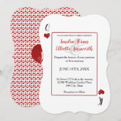 Las Vegas Casino speelkaarten Red Hearts Wedding Kaart (Voorkant / Achterkant)
