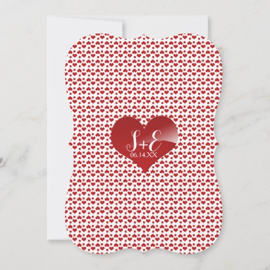 Las Vegas Casino speelkaarten Red Hearts Wedding Kaart (Achterkant)