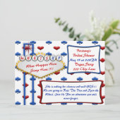 Las Vegas Casino  Style Party Invitation Kaart (Staand voorkant)