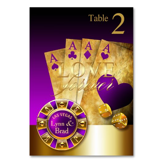 Las Vegas Casino Table Kaart VRAAG NAAR NAMEN IN C (Achterkant)