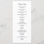 Las Vegas casino thema bruiloft ceremonie programm Programmakaart (Achterkant)