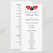 Las Vegas casino thema bruiloft ceremonie programm Programmakaart (Voorkant / Achterkant)