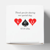 Las Vegas casino thema harten en schoppen bruiloft Bedankdoosjes (Bovenkant)