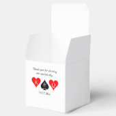 Las Vegas casino thema harten en schoppen bruiloft Bedankdoosjes (Geopend)