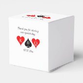 Las Vegas casino thema harten en schoppen bruiloft Bedankdoosjes (Achterkant)