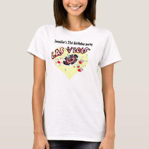 Las Vegas Casino Theme Birthday Party T-shirt