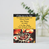 Las Vegas Casino Theme Marriage Announance Kaart (Staand voorkant)