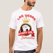 Las Vegas Casino Verjaardagsfeest Custom T-Shirt (Voorkant)