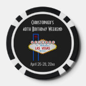 Las Vegas Casino Verjaardagsfeest Vakantie Trip Poker Chips (Achterkant)