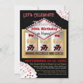  Las Vegas Casino Verjaardagsuitnodiging Kaart (Voorkant)