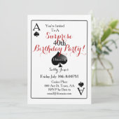 Las Vegas Casino Verrassingsfeest Kaart (Staand voorkant)