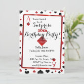 Las Vegas Casino Verrassingsfeest Kaart (Staand voorkant)