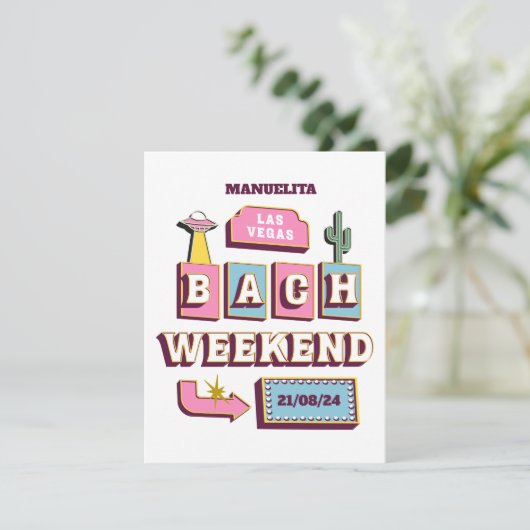 Las Vegas casino vrijgezellenfeestje Kaart (Staand voorkant)