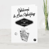Las Vegas Casino Wedding Order of Service Programma (Voorkant)
