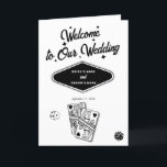Las Vegas Casino Wedding Order of Service Programma<br><div class="desc">Een unieke hand getekend Las Vegas Casino thema bruiloft ontwerp. Een moderne bestemming Las Vegas,  Nevada bruiloft thema met speelkaarten,  casino gokken thema illustraties. Een zwart-wit Las Vegas huwelijksorder van service programma kaart ontwerp ideaal voor casino thema bruiloften. Bijpassende huwelijksuitnodigingen en andere briefpapier items zijn ook beschikbaar.</div>