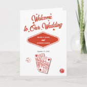 Las Vegas Casino Wedding Order of Service Programma (Voorkant)