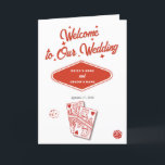 Las Vegas Casino Wedding Order of Service Programma<br><div class="desc">Een unieke hand getekend Las Vegas Casino thema bruiloft ontwerp. Een moderne bestemming Las Vegas, Nevada bruiloft thema met speelkaarten, casino gokken thema illustraties. Een rode en witte Las Vegas bruiloft orde van dienst programma kaart ontwerp ideaal voor casino thema bruiloften. Bijpassende huwelijksuitnodigingen en andere briefpapier items zijn ook beschikbaar....</div>