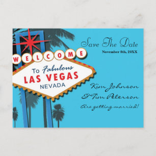 Las Vegas Casino Wedding Save the Date Briefkaart