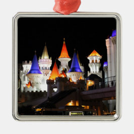 Las Vegas Castle Hotel Gaming Vegas City Colorful Metalen Ornament