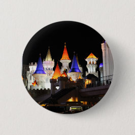 Las Vegas Castle Hotel Gaming Vegas City Colorful Ronde Button 5,7 Cm