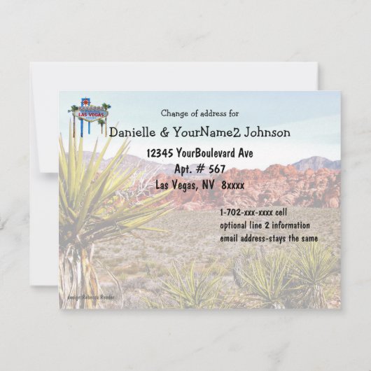 Las Vegas Change of Address Aankondiging (Achterkant)