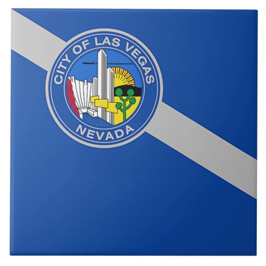 Las Vegas City Flag Tegel Tegeltje (Voorkant)