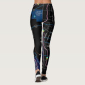 Las Vegas City Map Leggings (Achterkant)