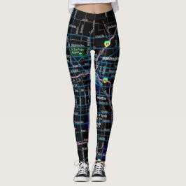 Las Vegas City Map Leggings