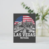 Las Vegas City Nevada American Flag Briefkaart (Staand voorkant)