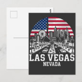 Las Vegas City Nevada American Flag Briefkaart (Voorkant / Achterkant)