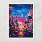 Las Vegas City Nevada Travel  illustratie Briefkaart (Voorkant)