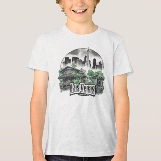 Las Vegas City Nevada Verenigde Staten Tri-Blend Shirt (Voorkant)