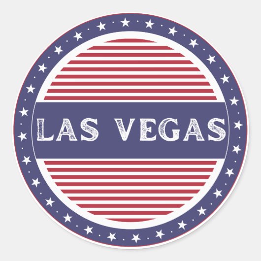 Las Vegas City Pride Embleem – Amerikaanse identit Ronde Sticker (Voorkant)
