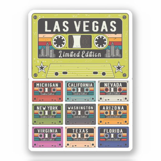  Las Vegas City reizen Sticker (Voorkant)