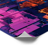 Las Vegas City Skyline Poster – iconische neonkuns (Hoek)