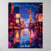 Las Vegas City Skyline Poster – iconische neonkuns (Voorkant)